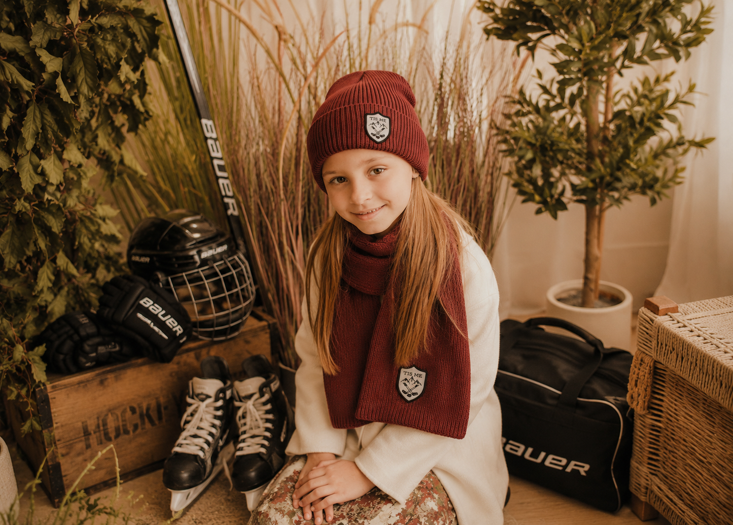 FW26 Winter Hat - Ice Hockey  Band One Size Maroon
