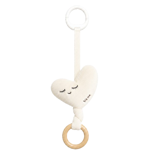 Lullaby Pull String Toy (Heart, Cream)