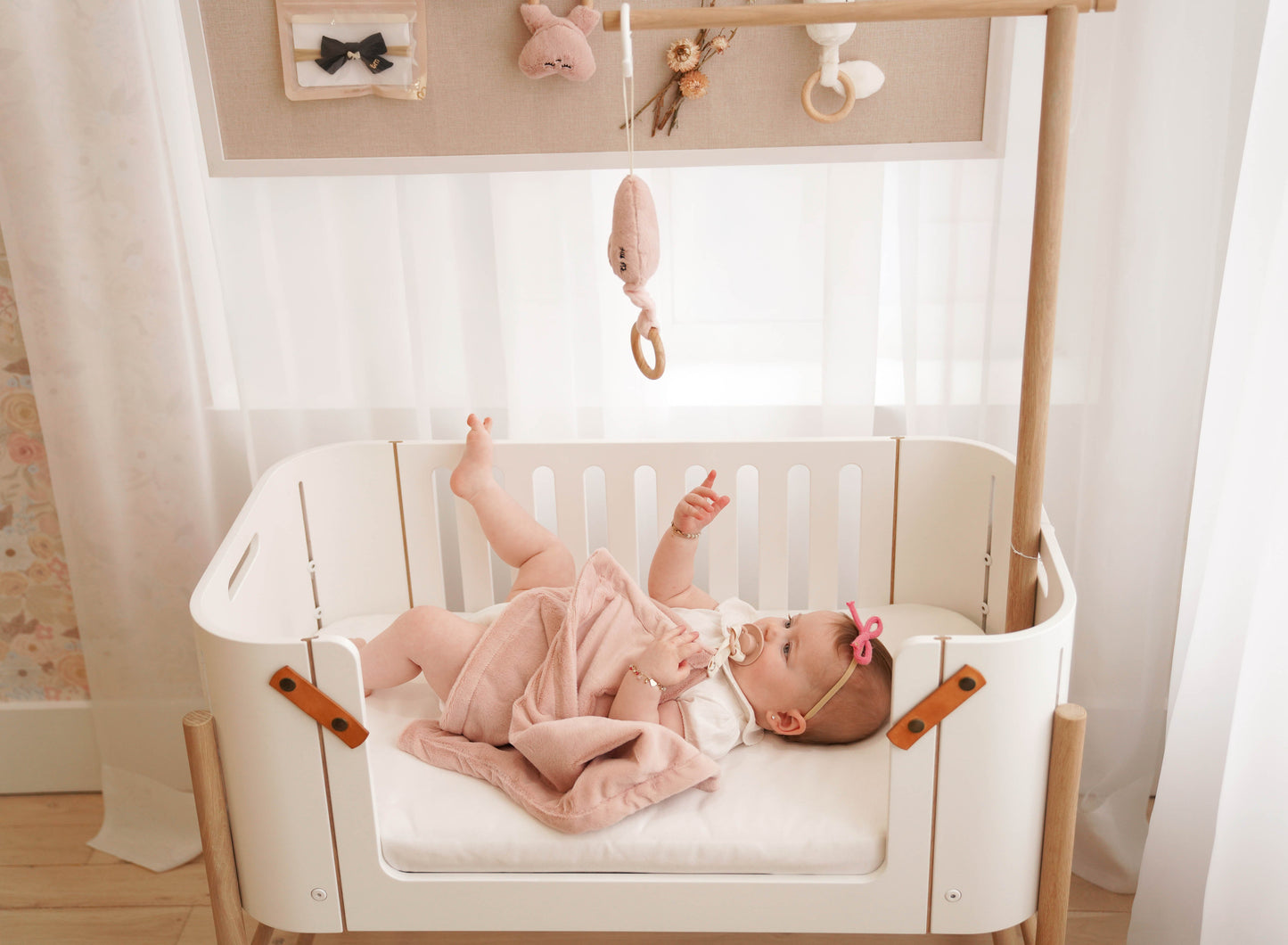 Lovey with Paci/Stroller String (Butterfly, Pink)