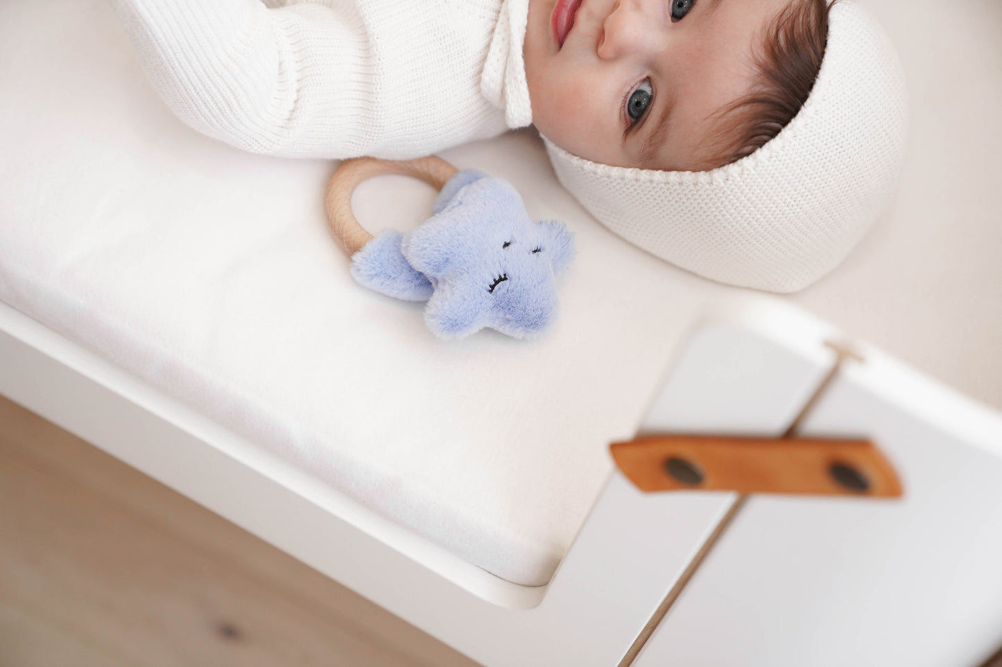 Rattle Teether (Star, Blue)