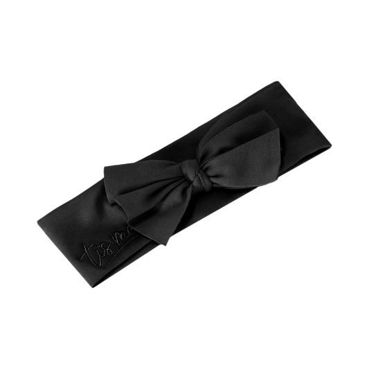 FW26 Sweatband Bow Baby S Black