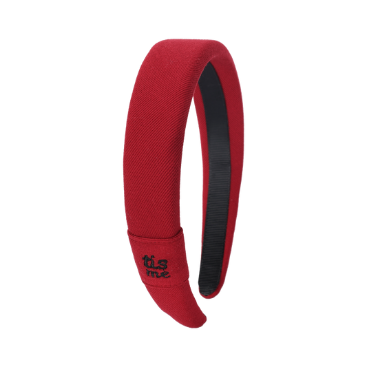 FW26 Sweatband Wrap- Quote- Just For You Hard Headband Dark Red