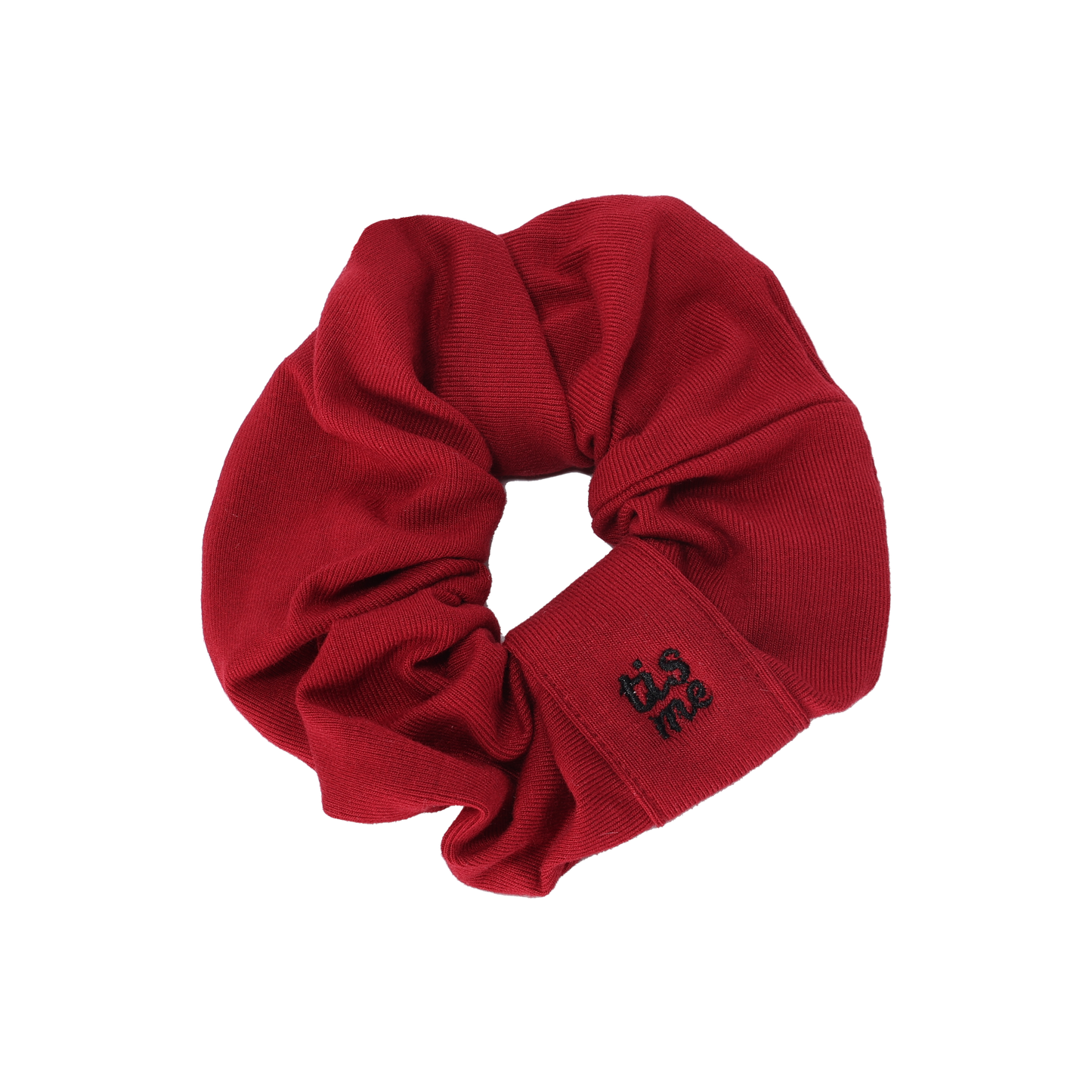 FW26 Sweatband Wrap- Quote- Just For You Scrunchie Dark Red