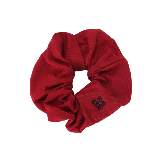 FW26 Sweatband Wrap- Quote- Just For You Scrunchie Dark Red