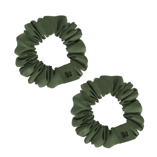 FW26 Sweatband Wrap- Quote- Just For You Mini Scrunchie Set Of 2 Green