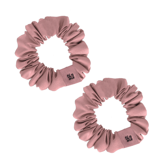 FW26 Sweatband Wrap- Quote- Just For You Mini Scrunchie Set Of 2 Pink