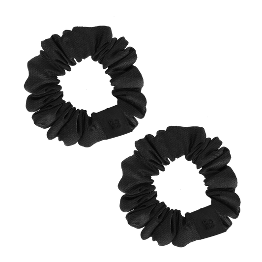 FW26 Sweatband Wrap- Quote- Just For You Mini Scrunchie Set Of 2 Black