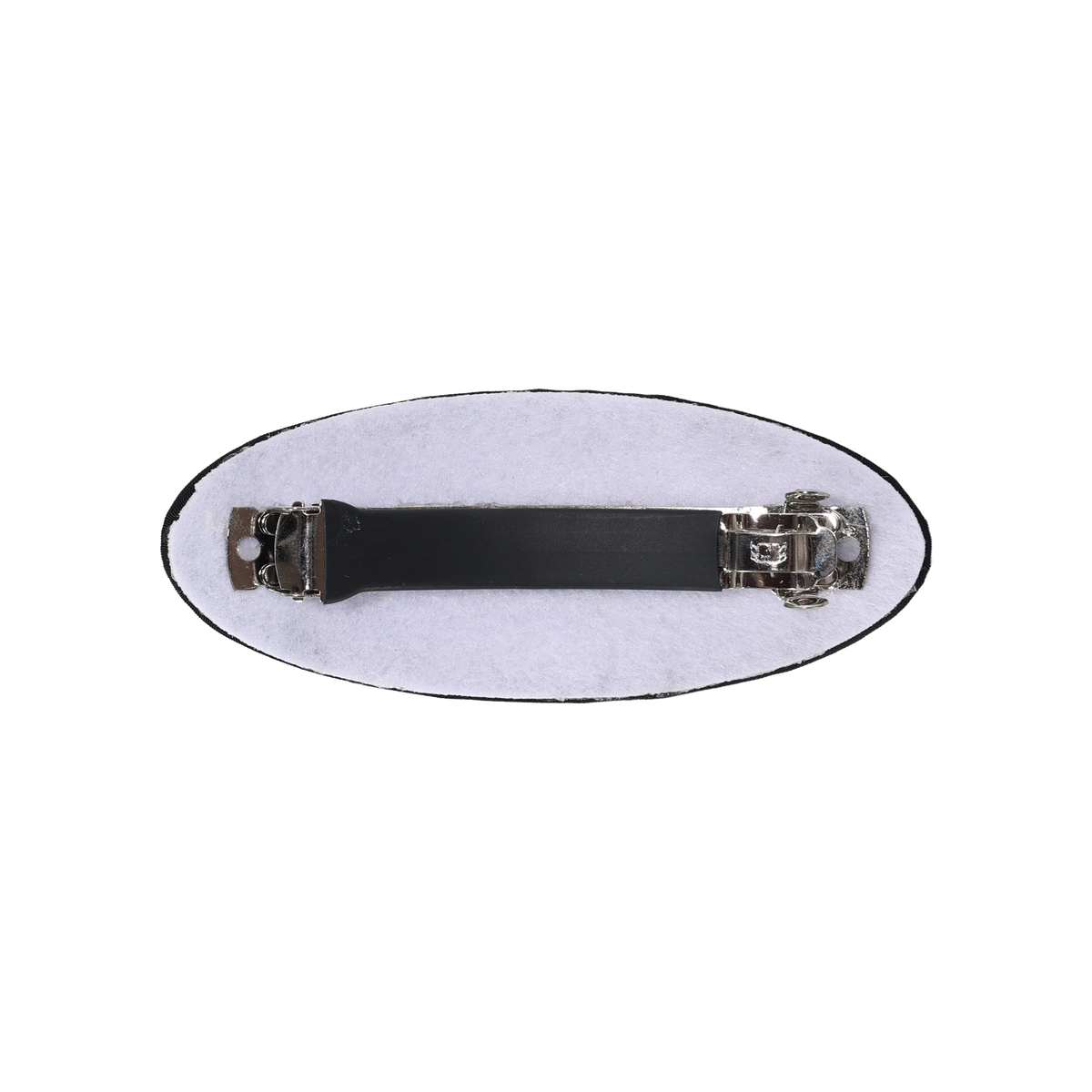 FW26 Tartan Bear Patch Printed Collection Barrette clip (Navy)