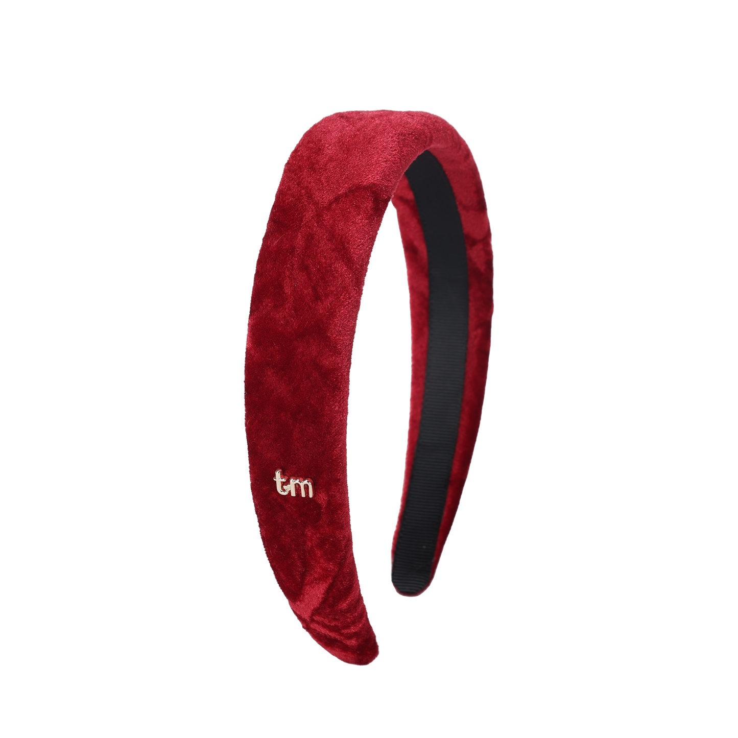 FW26 Crushed Velvet Hard Headband Maroon
