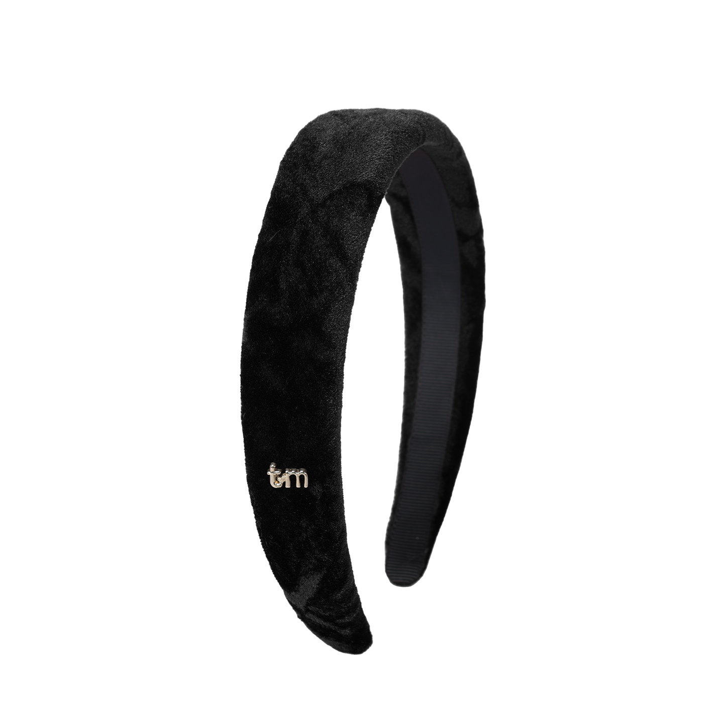 FW26 Crushed Velvet Hard Headband Black