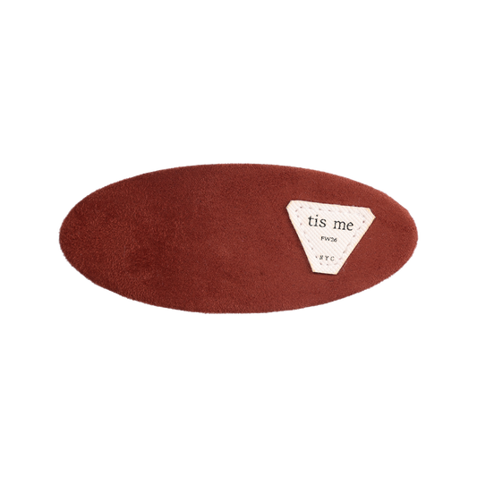 FW26 Suede Collection Barette Clip Camel