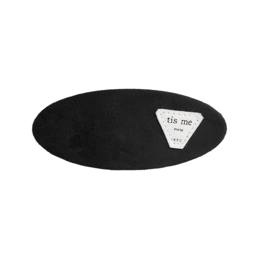 FW26 Suede Collection Barette Clip Black