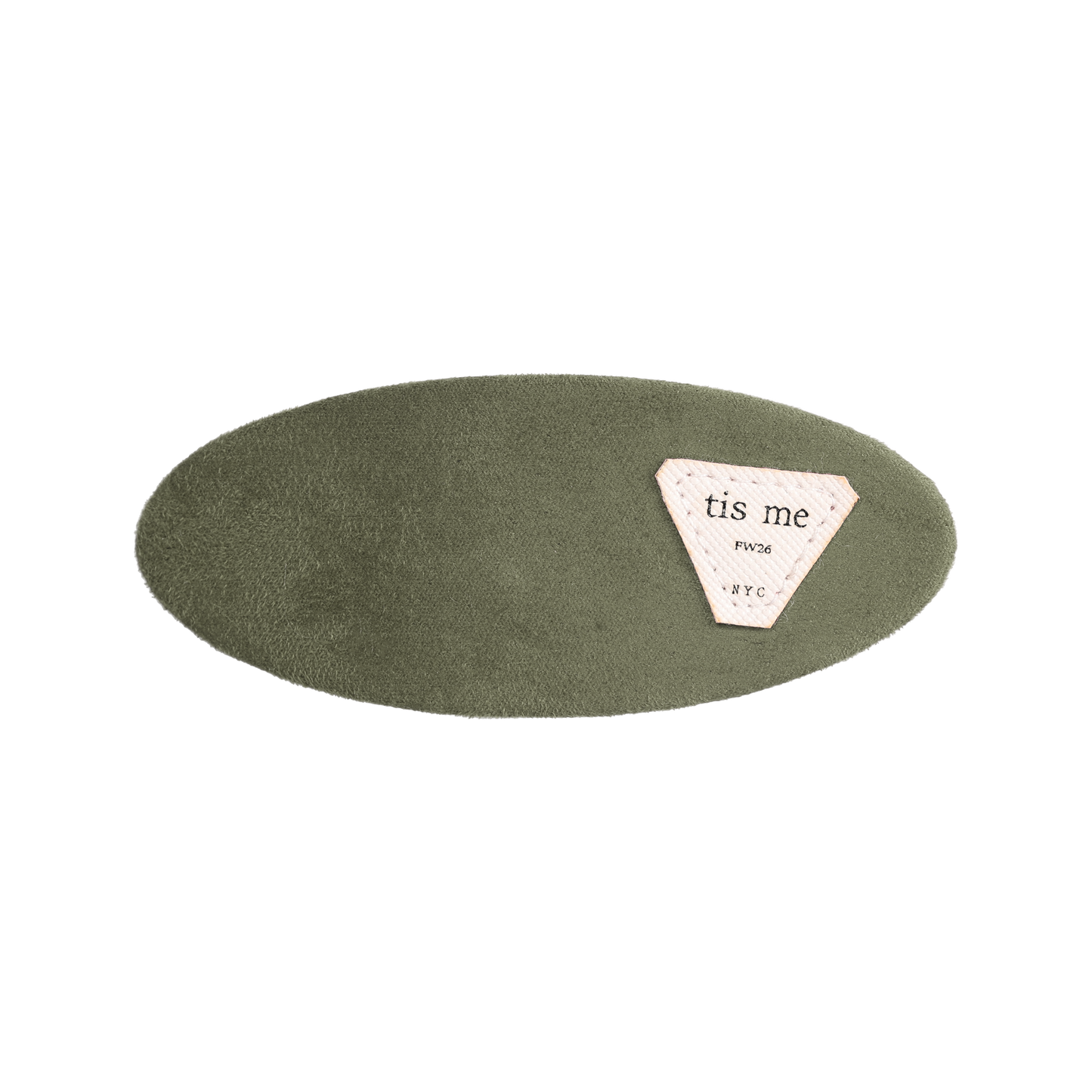 FW26 Suede Collection Barette Clip Green