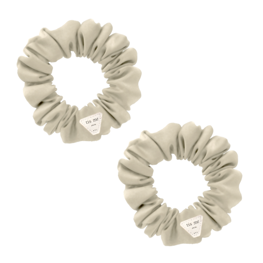 FW26 Suede Collection Mini Scrunchie Set Of 2 Cream