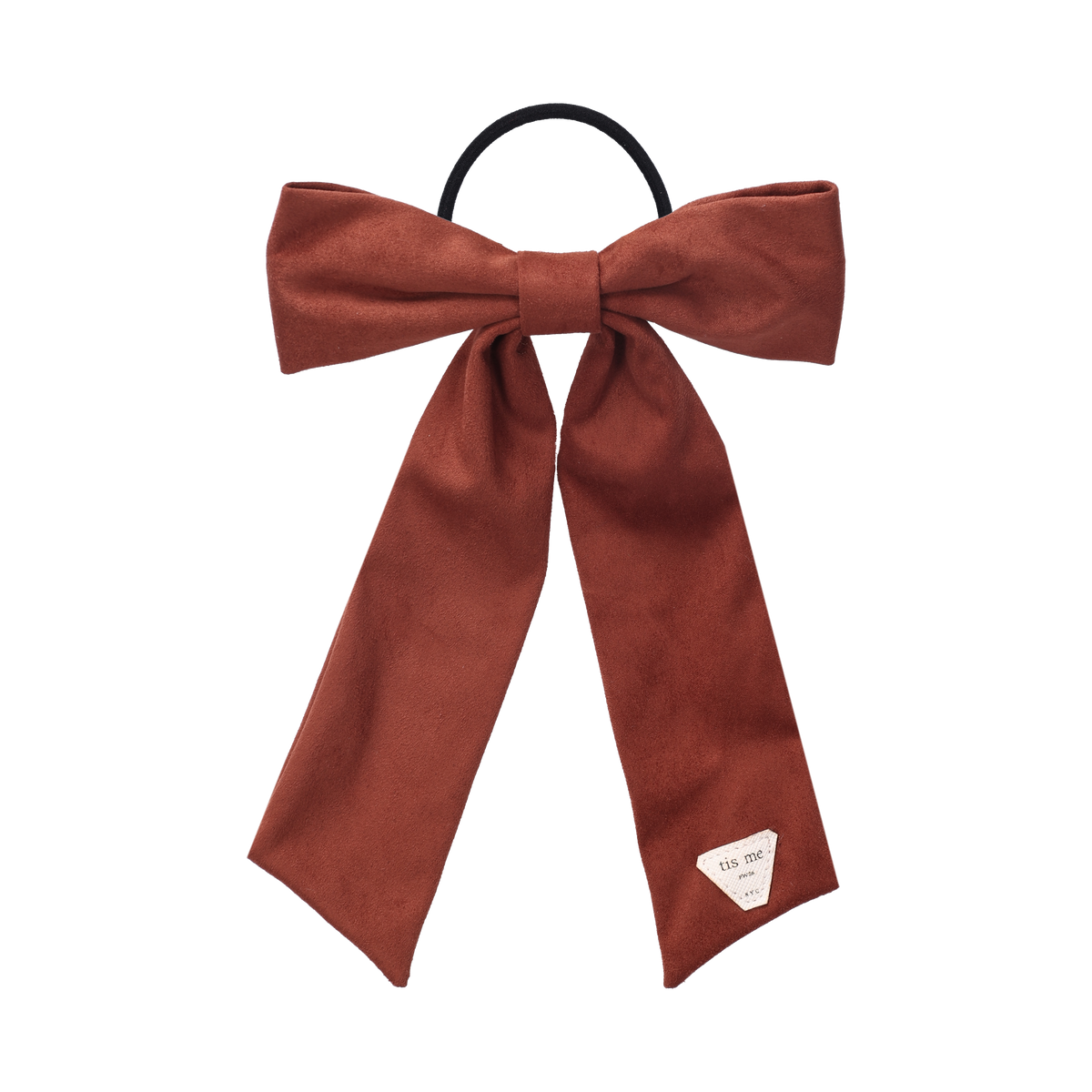 FW26 Suede Collection Ribbon On Pony Ribbon Camel