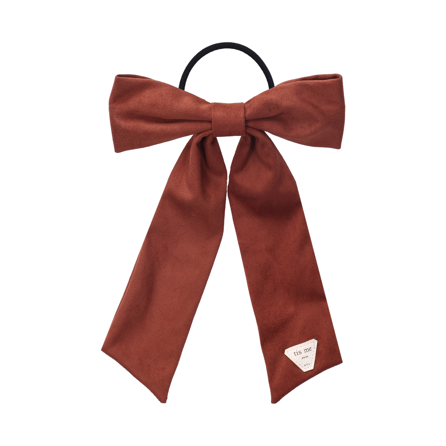 FW26 Suede Collection Ribbon On Pony Ribbon Camel