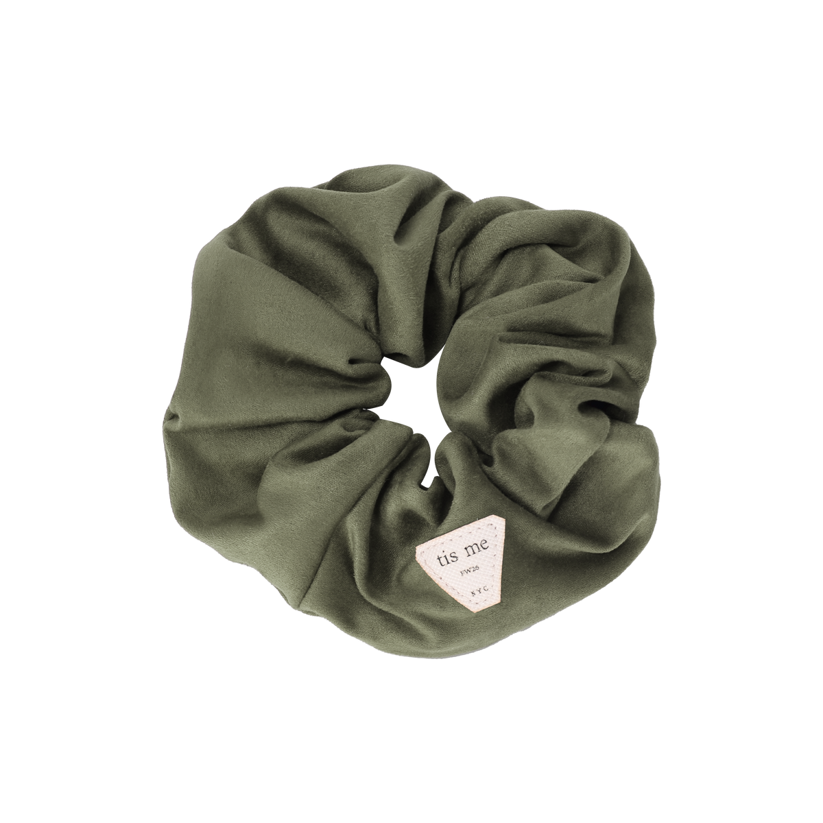 FW26 Suede Collection Scrunchie Green