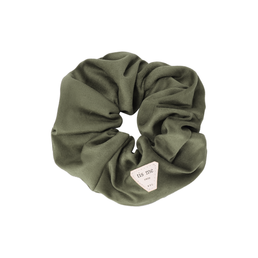 FW26 Suede Collection Scrunchie Green