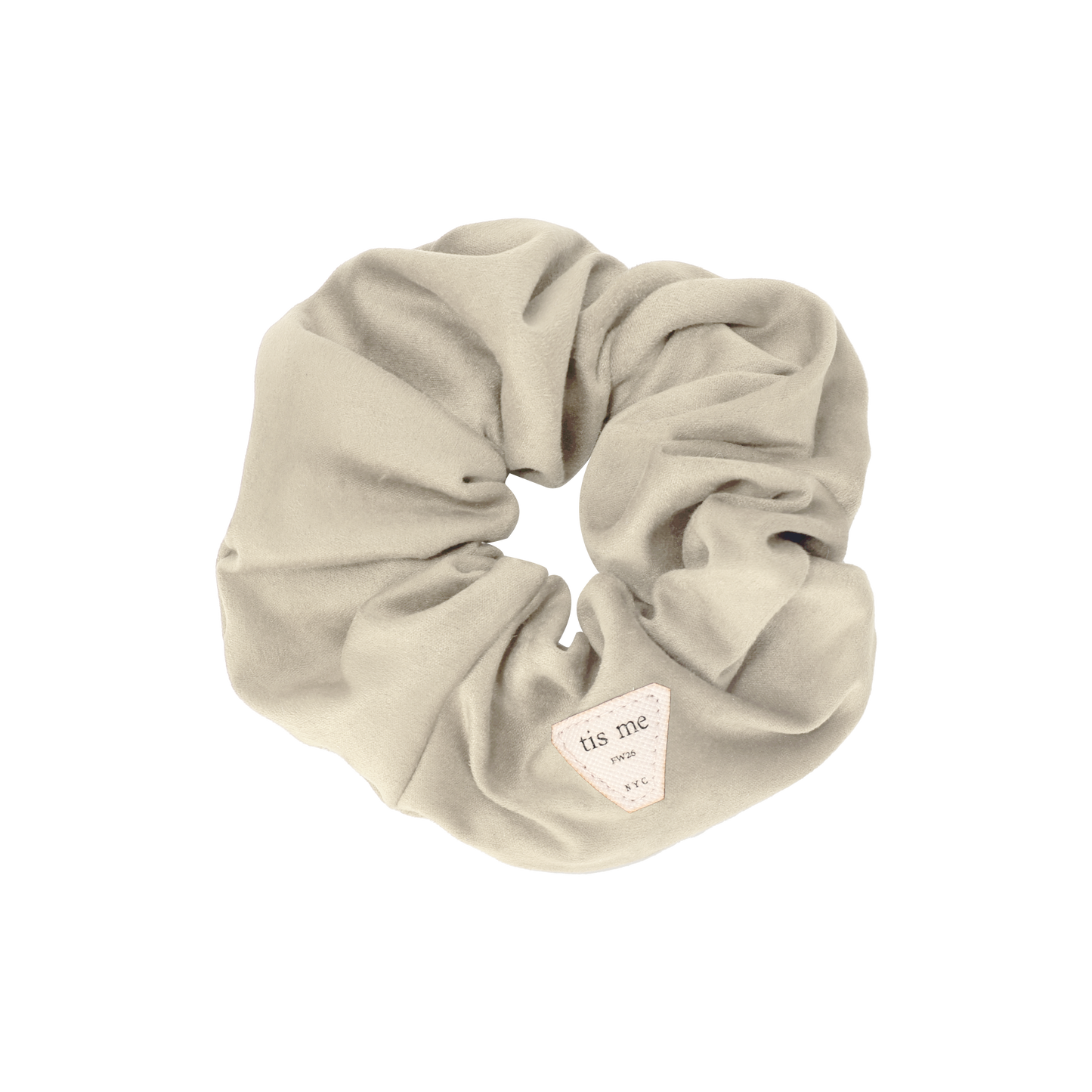 FW26 Suede Collection Scrunchie Cream