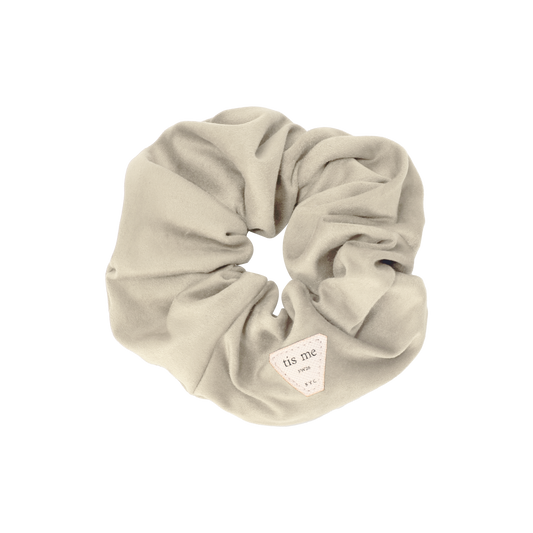FW26 Suede Collection Scrunchie Cream