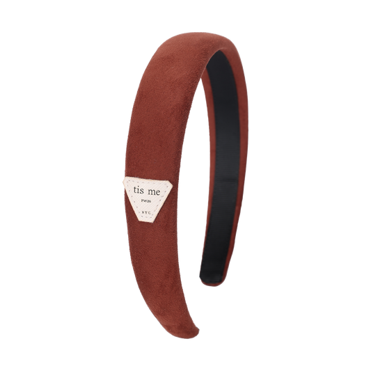 FW26 Suede Collection Hard Headband Camel