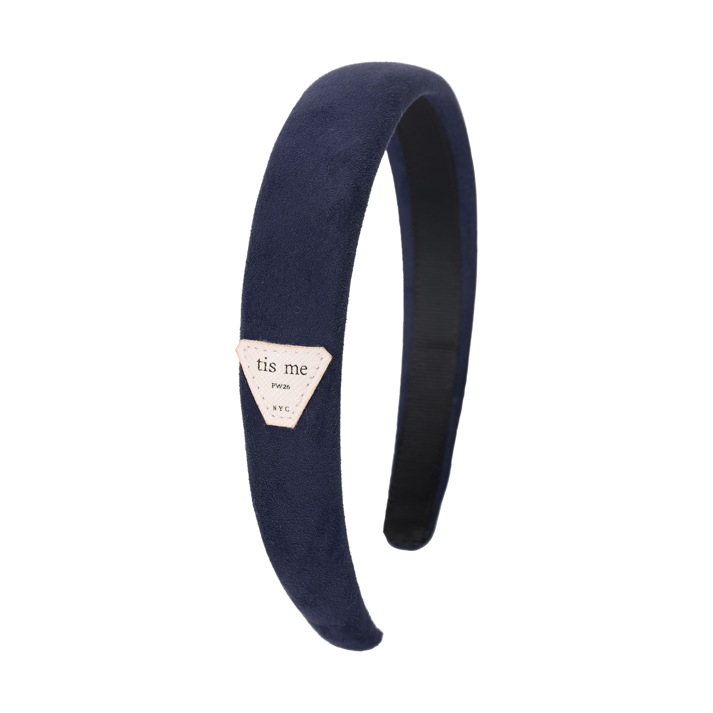 FW26 Suede Collection Hard Headband Navy