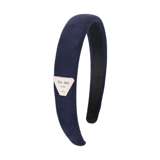 FW26 Suede Collection Hard Headband Navy