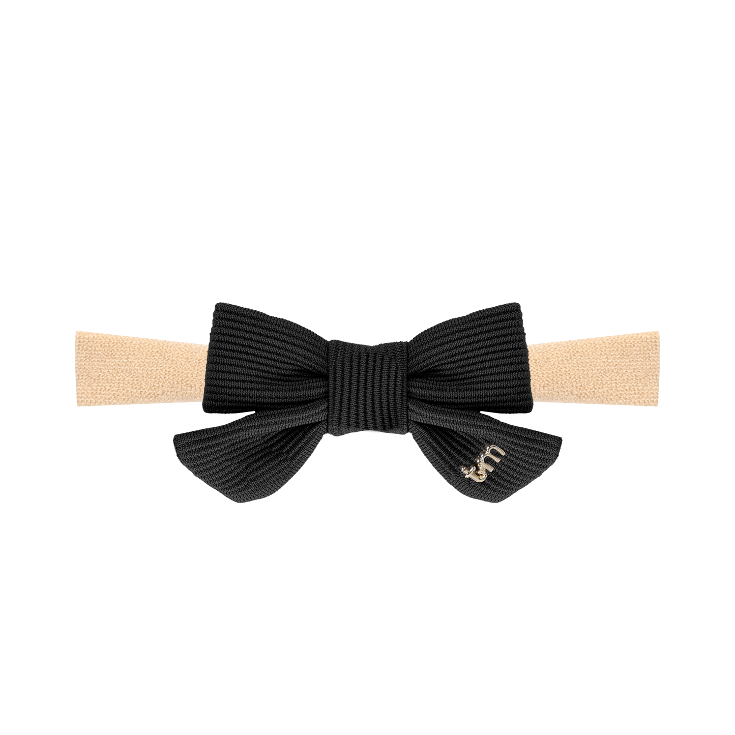 FW26 3D Cotton Flower Knit Nylon Remember Bigger Bow 17 Black