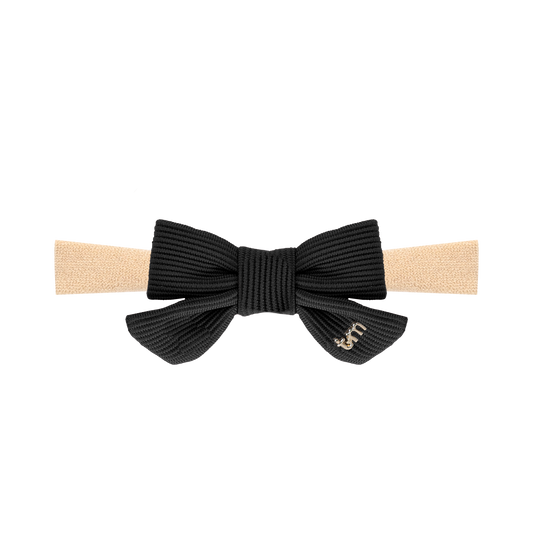 FW26 3D Cotton Flower Knit Nylon Remember Bigger Bow 17 Black