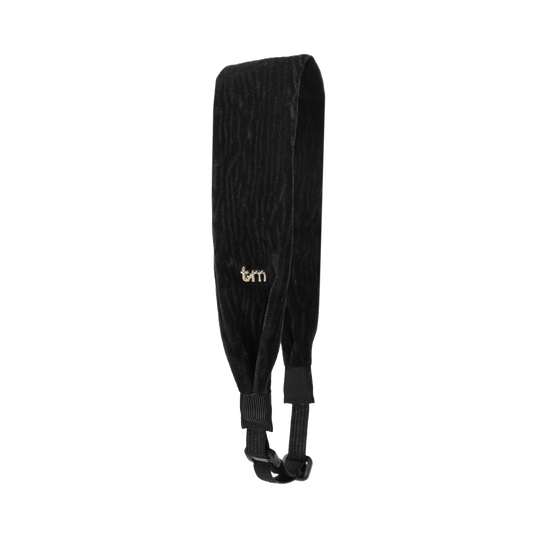 FW26 Velvet Textured Headscarf Black
