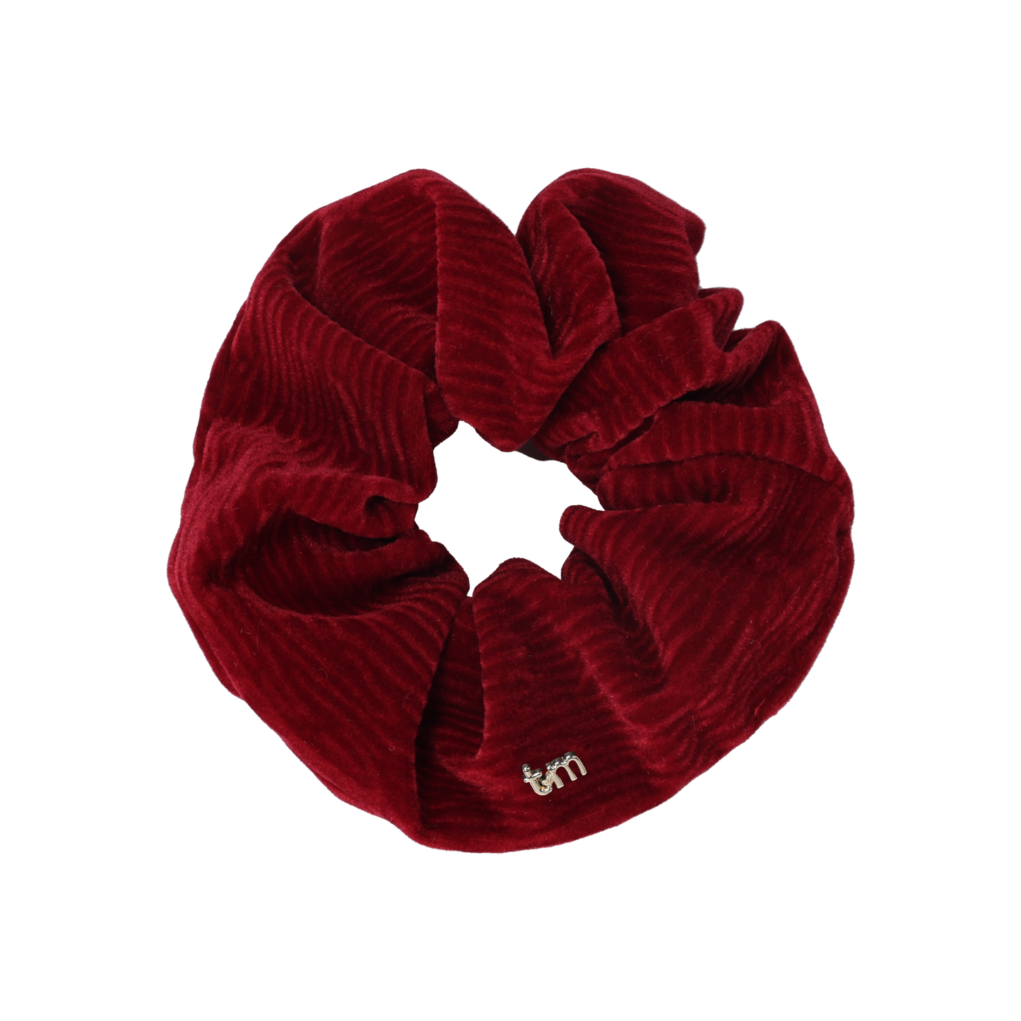 FW26 Velvet Textured Scrunchie Maroon