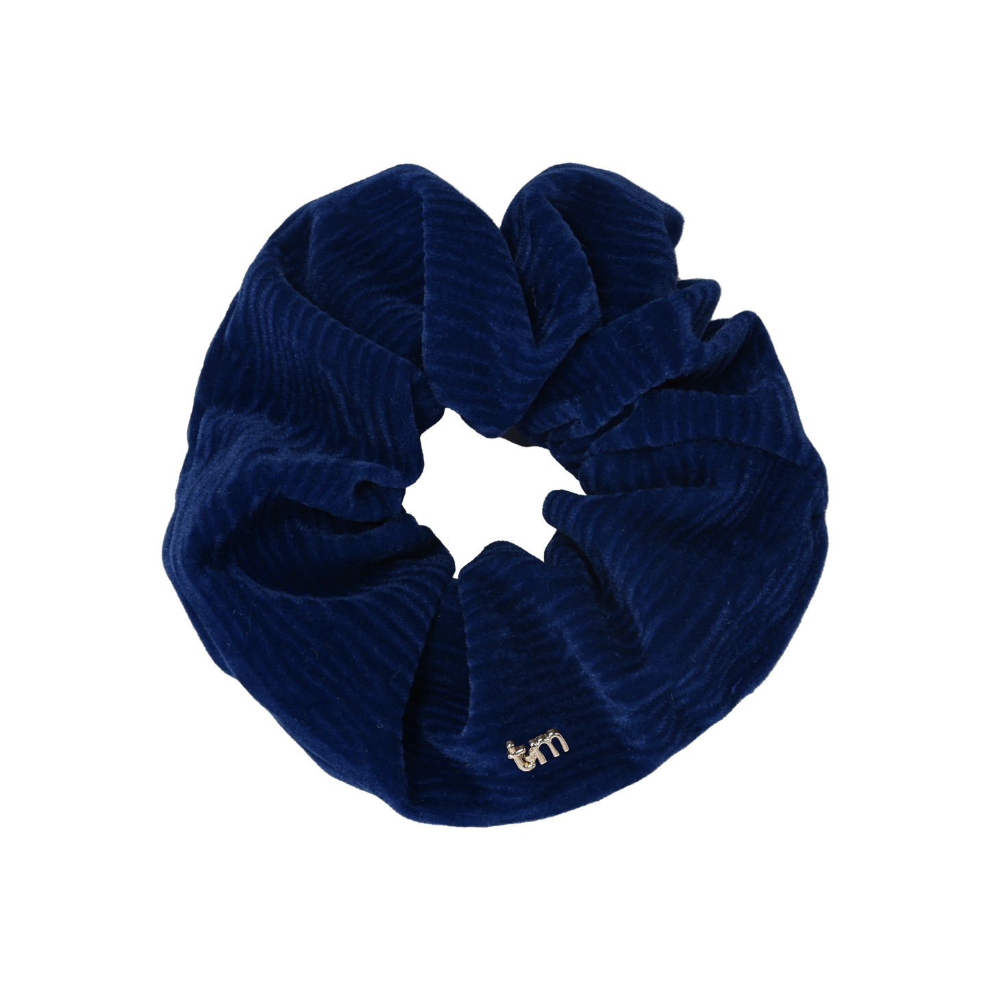 FW26 Velvet Textured Scrunchie Navy