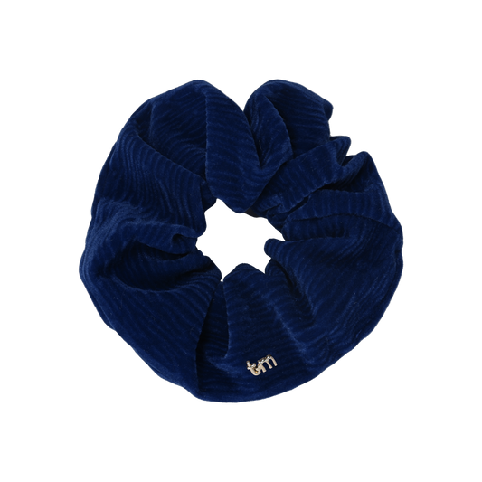 FW26 Velvet Textured Scrunchie Navy