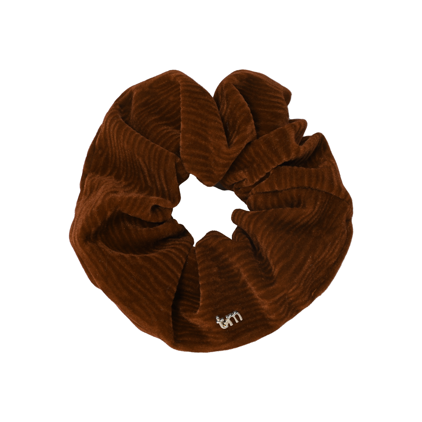 FW26 Velvet Textured Scrunchie Brown