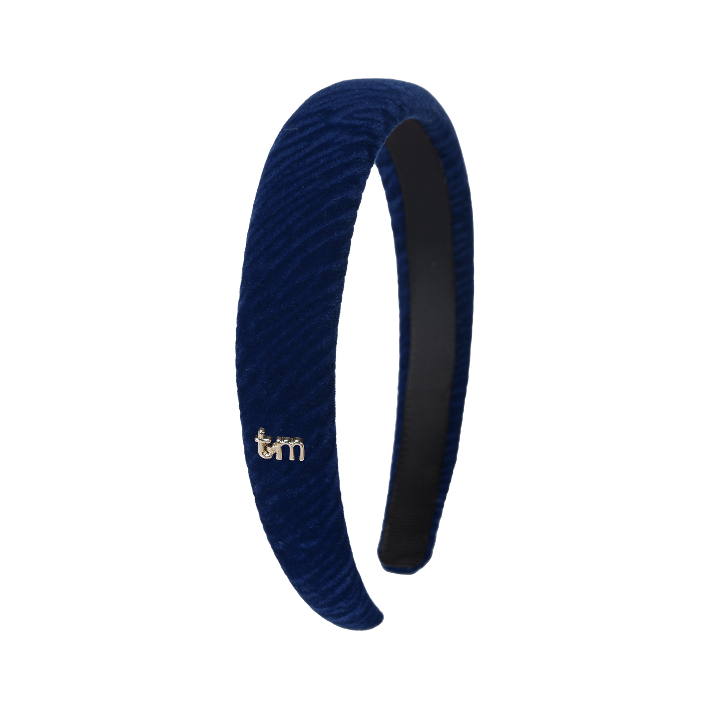 FW26 Velvet Textured Hard Headband Navy