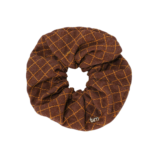 FW26 Denim Brown Thread Scrunchie Brown