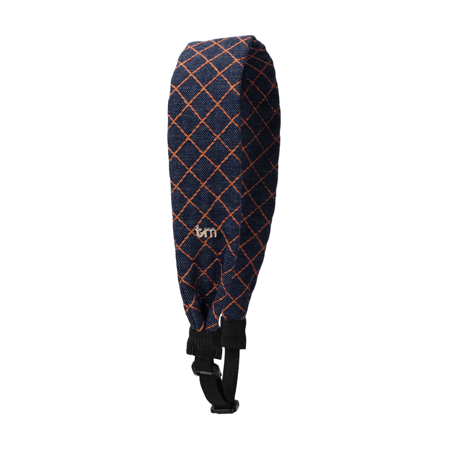 FW26 Denim Brown Thread Standard Headscarf Navy
