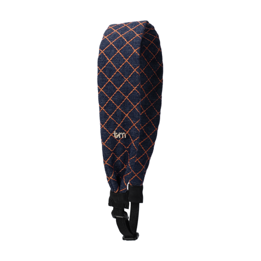 FW26 Denim Brown Thread Standard Headscarf Navy