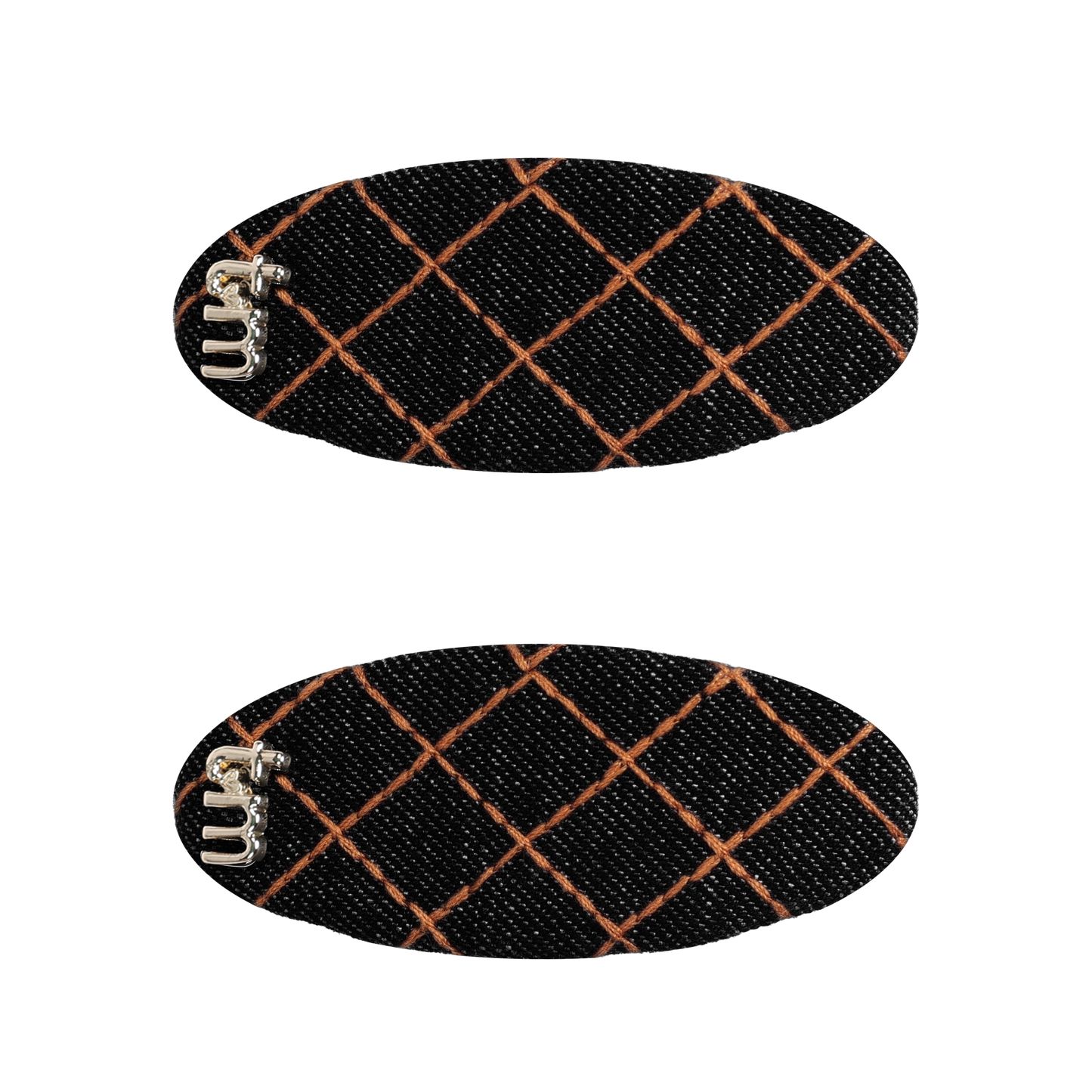FW26 Denim Brown Thread Snap Clip Set Black 14