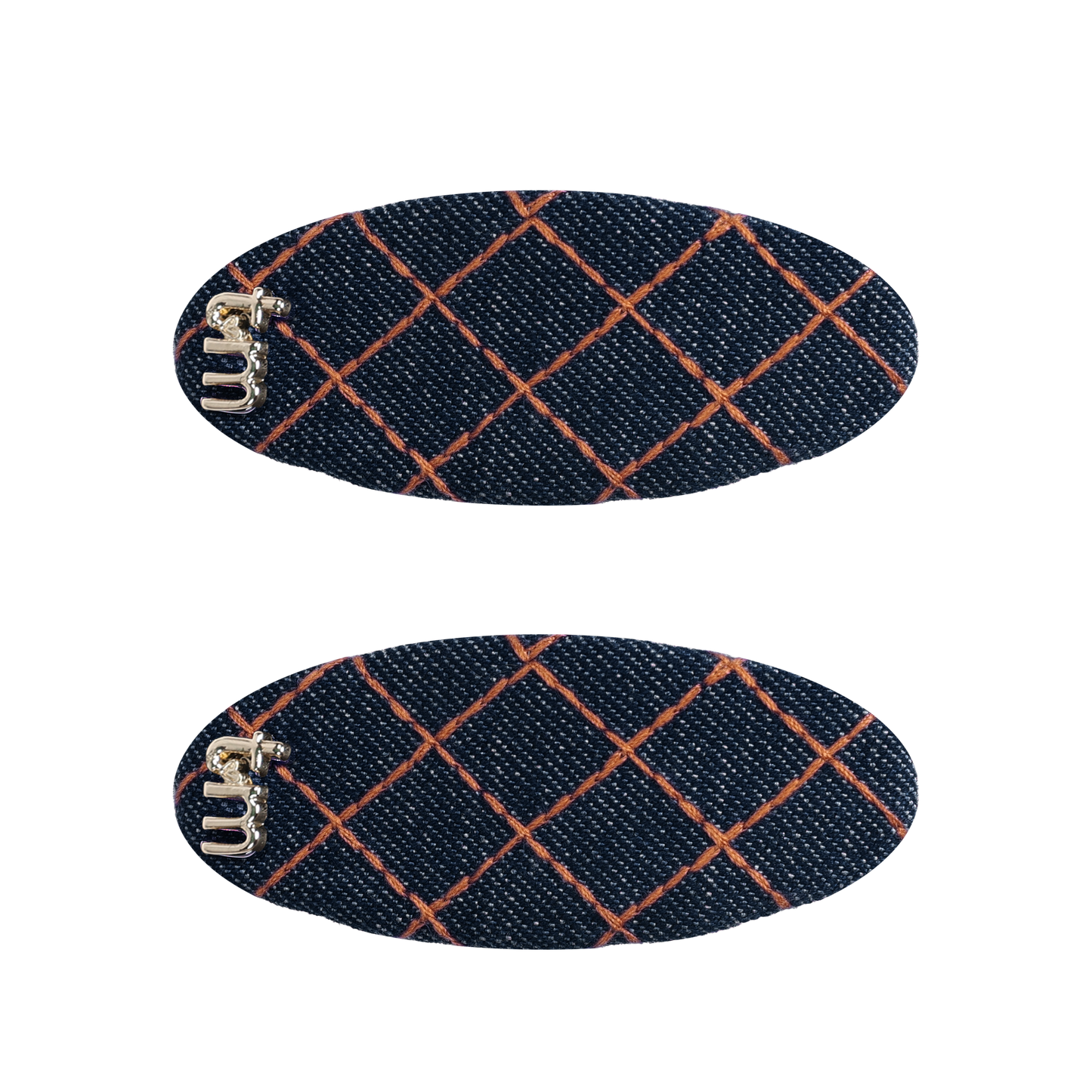 FW26 Denim Brown Thread Snap Clip Set Navy 5