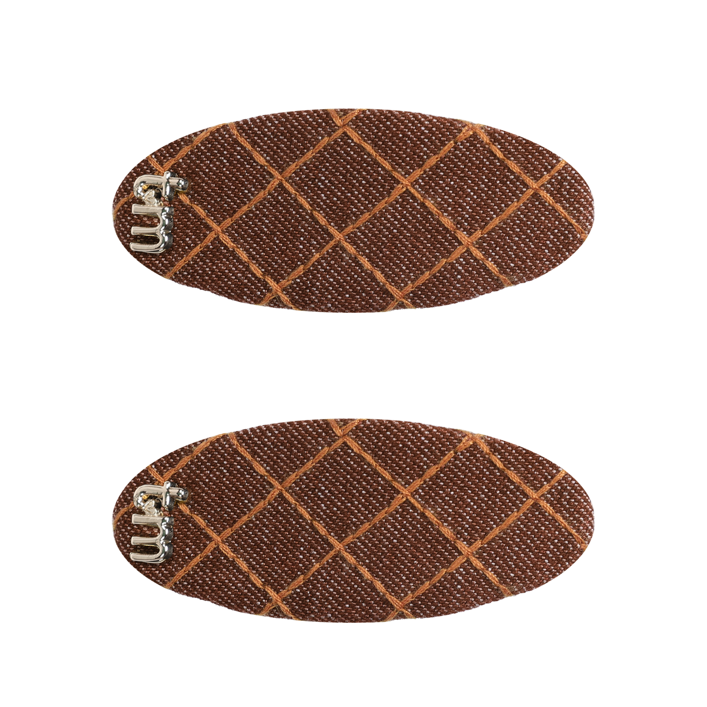 FW26 Denim Brown Thread Snap Clip Set Brown