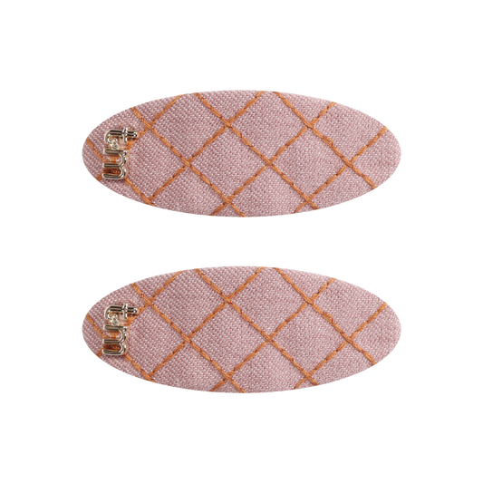 FW26 Denim Brown Thread Snap Clip Set Pink 12