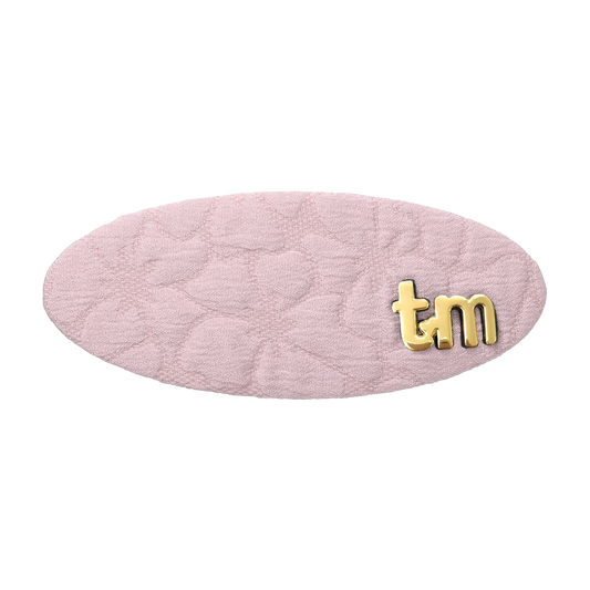 Floral Quilted Collection Barrette Clip (Pink)