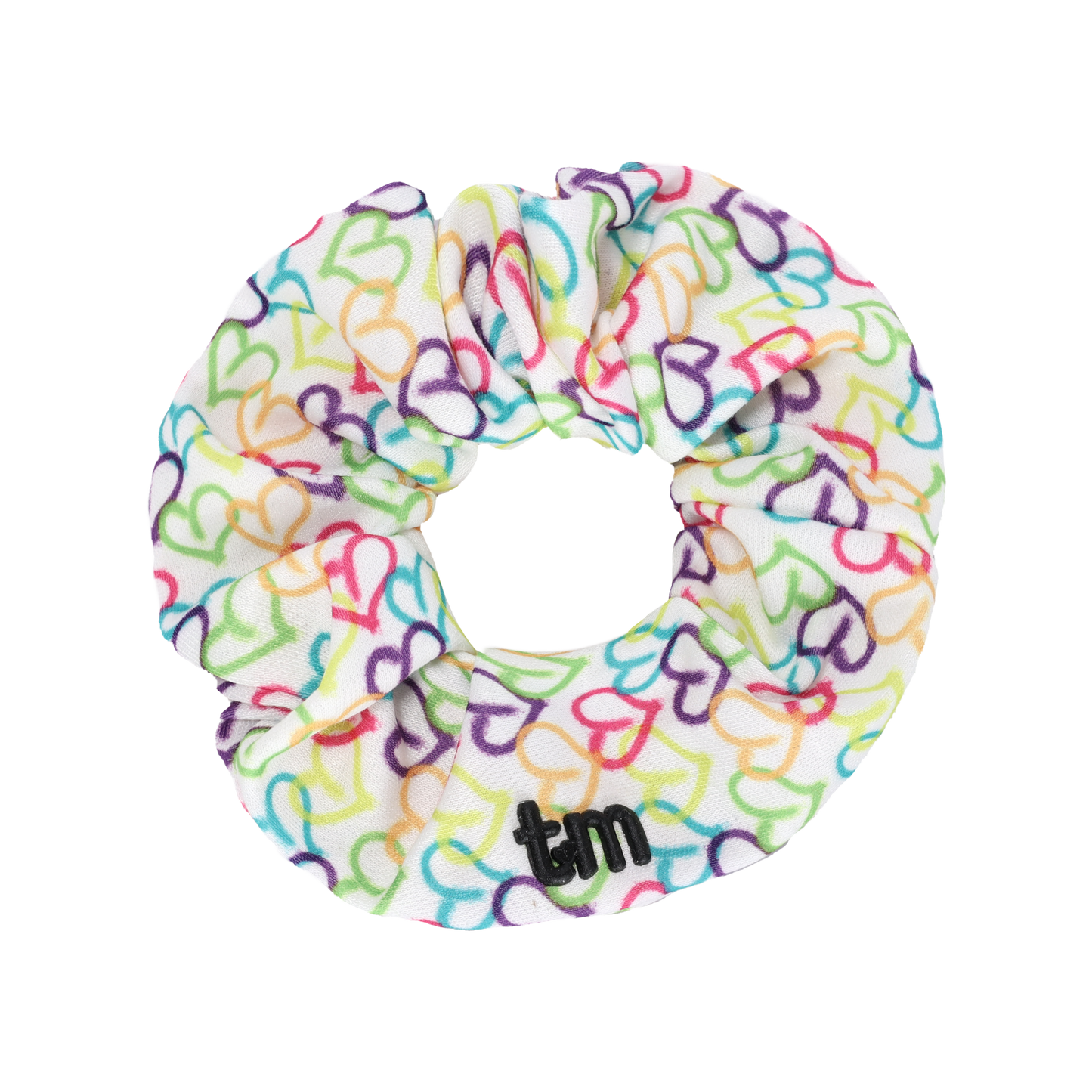 Heart And Splatter Printed Collection Scrunchie (Heart)