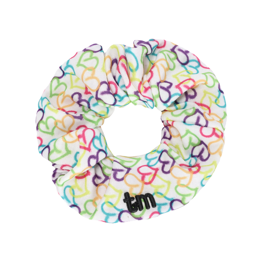 Heart And Splatter Printed Collection Scrunchie (Heart)