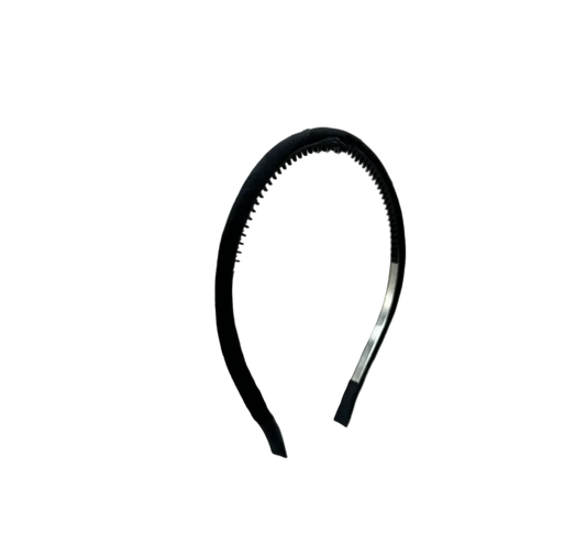 FW26 Velvet Cord Hard Headband Side Bow Black