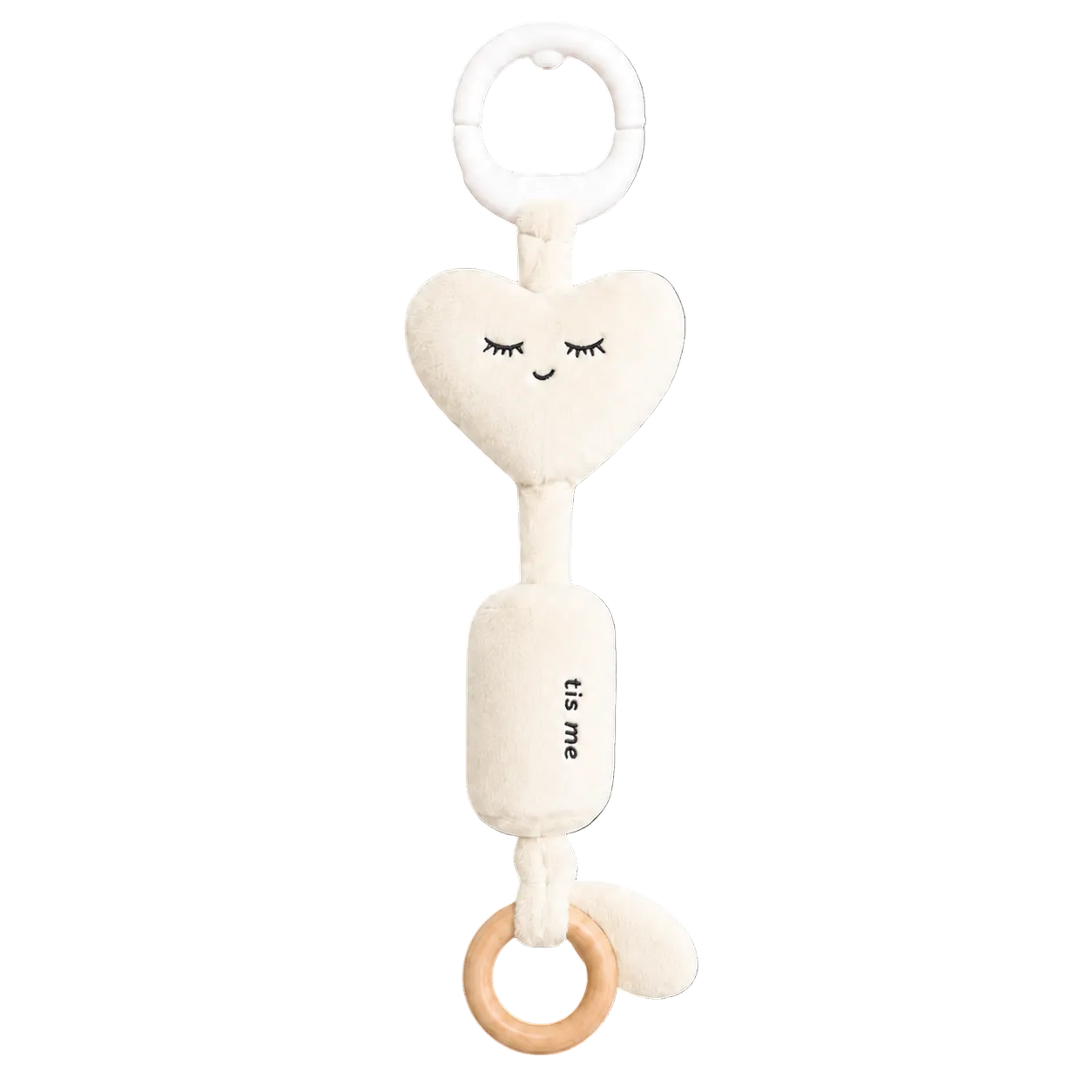 Jingle Sensory Toy Wind Chime (Heart, Cream)