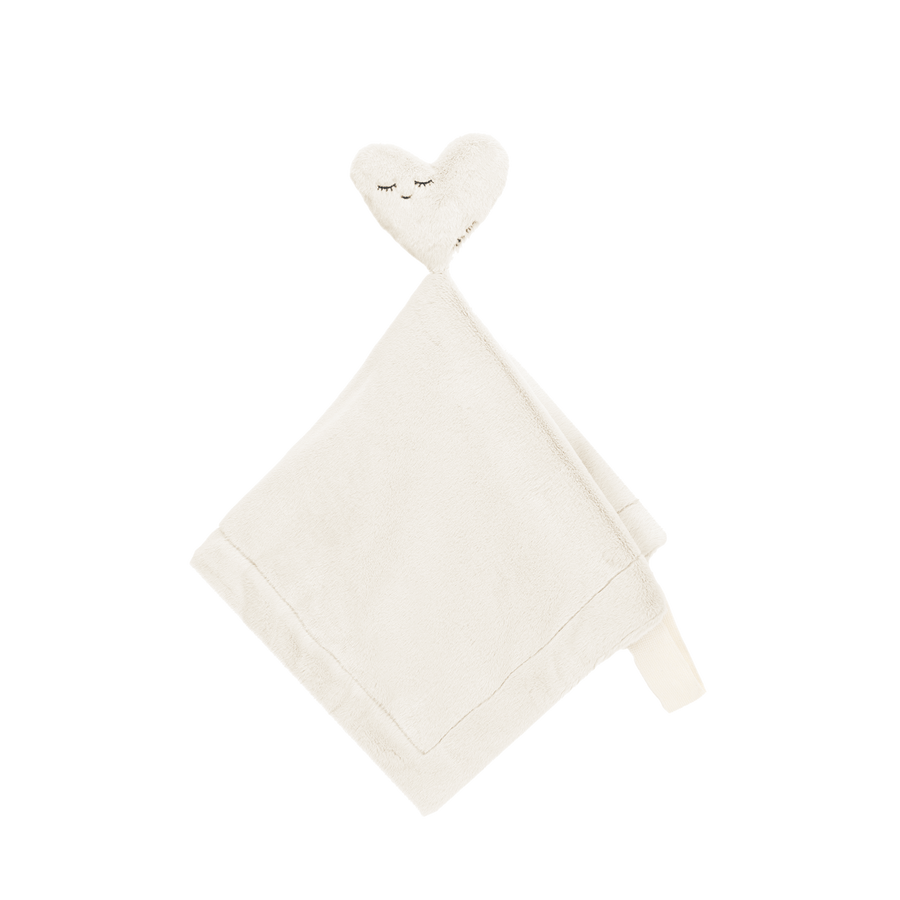 Lovey with Paci/Stroller String (Heart, Cream)