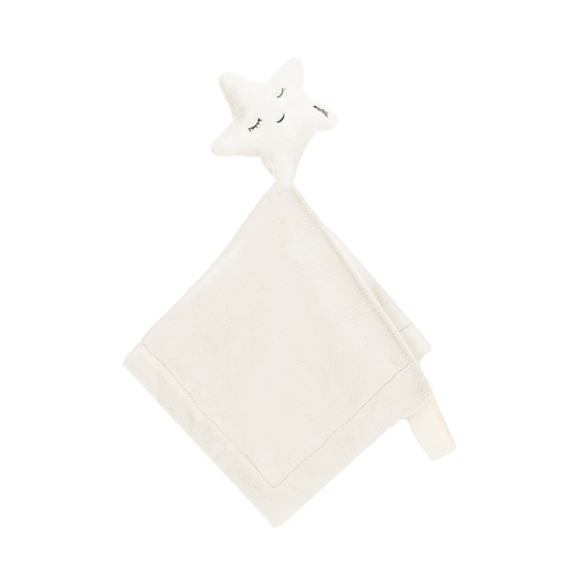 Lovey with Paci/Stroller String (Star, Cream)