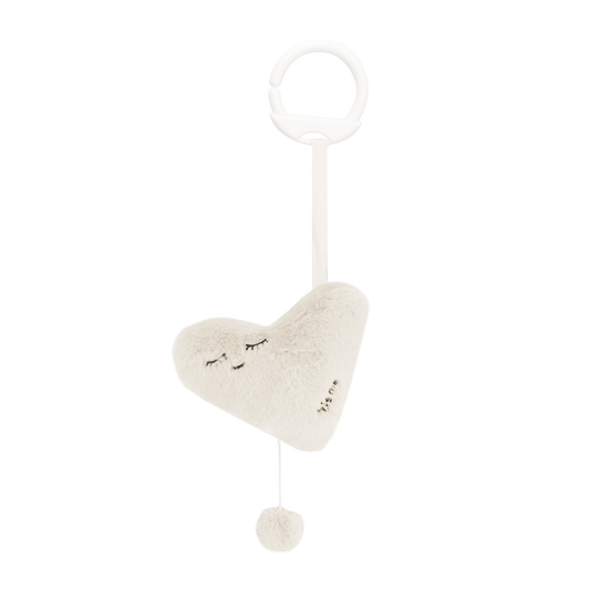 Lullaby Pull String Toy (Heart, Cream)